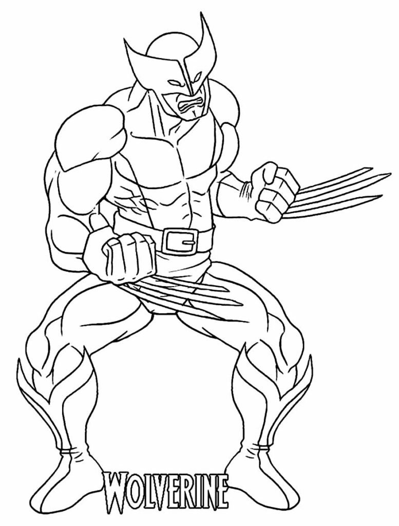 desenho para colorir de wolverine 3