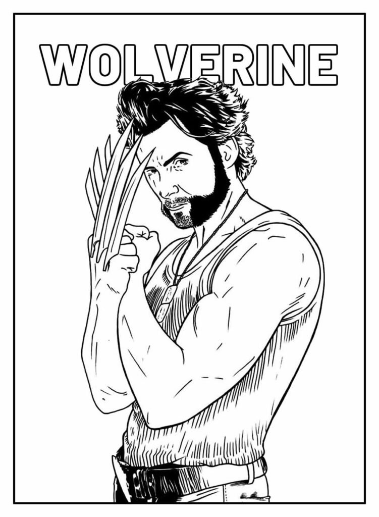 desenho para colorir de wolverine 30