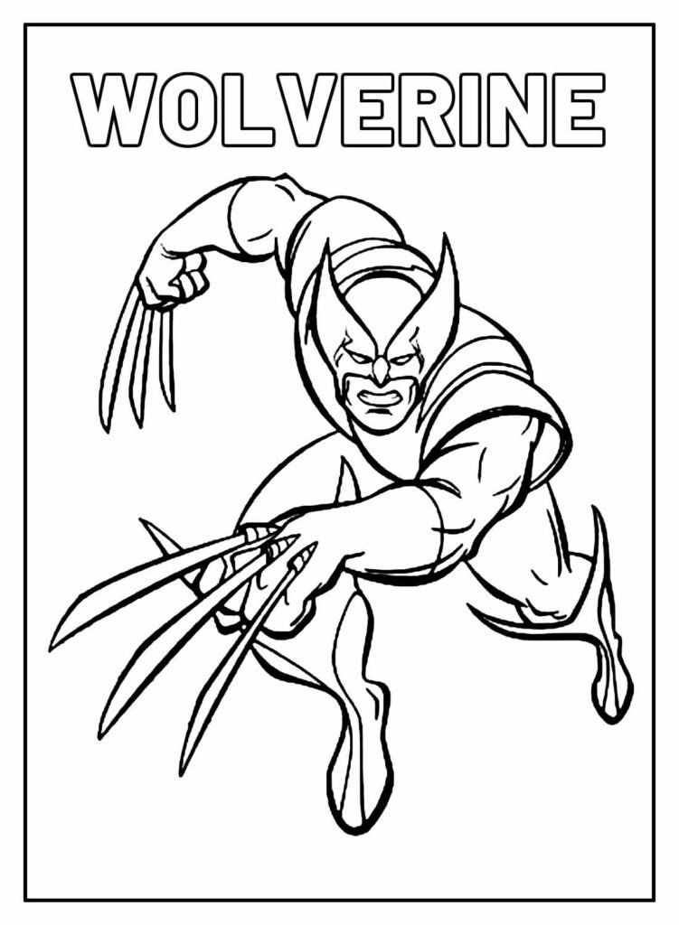 desenho para colorir de wolverine 34