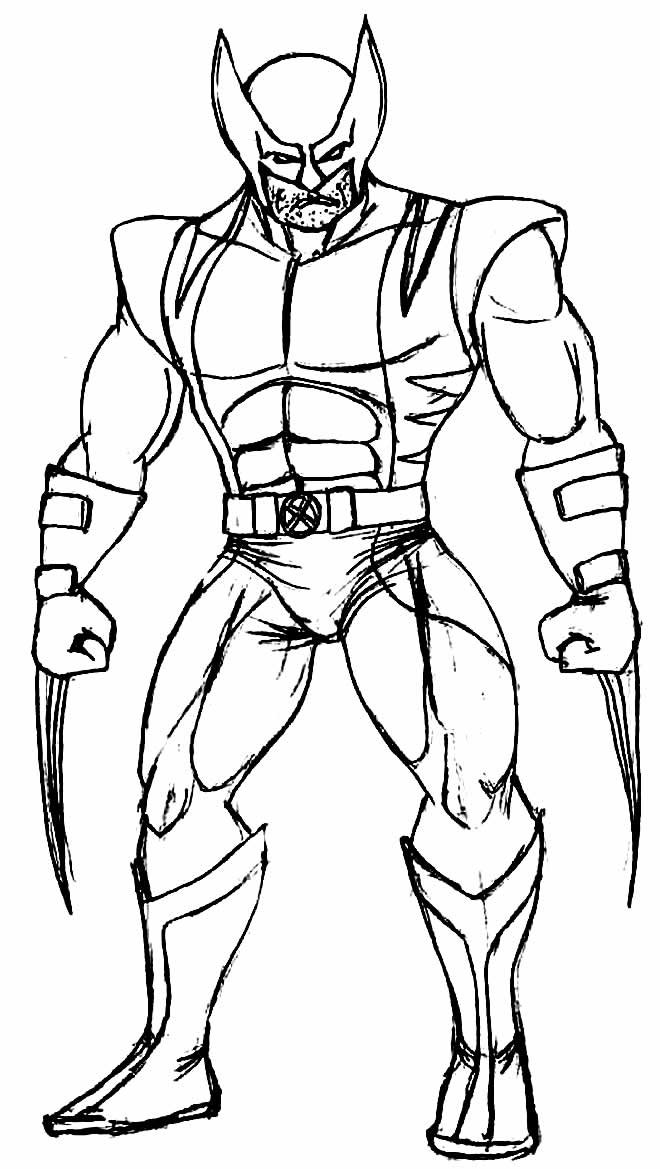 Desenhos do Wolverine para Colorir e Imprimir