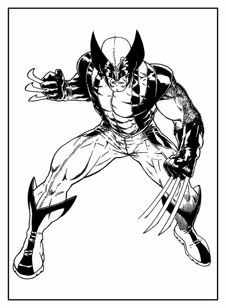 desenho para colorir de wolverine 40