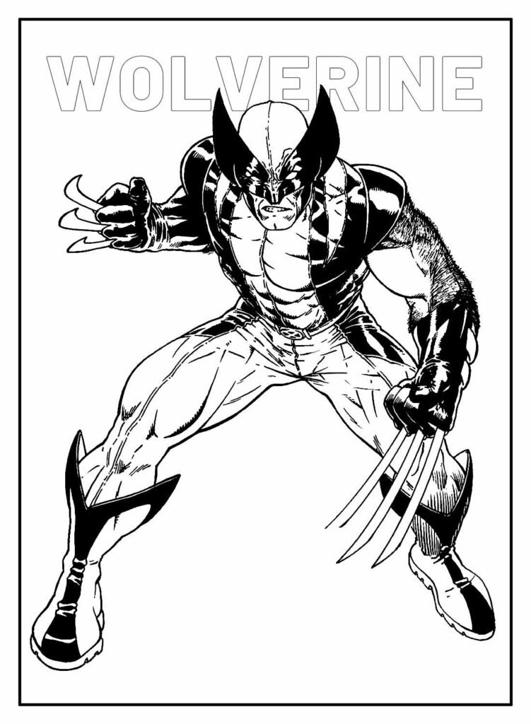 desenho para colorir de wolverine 41