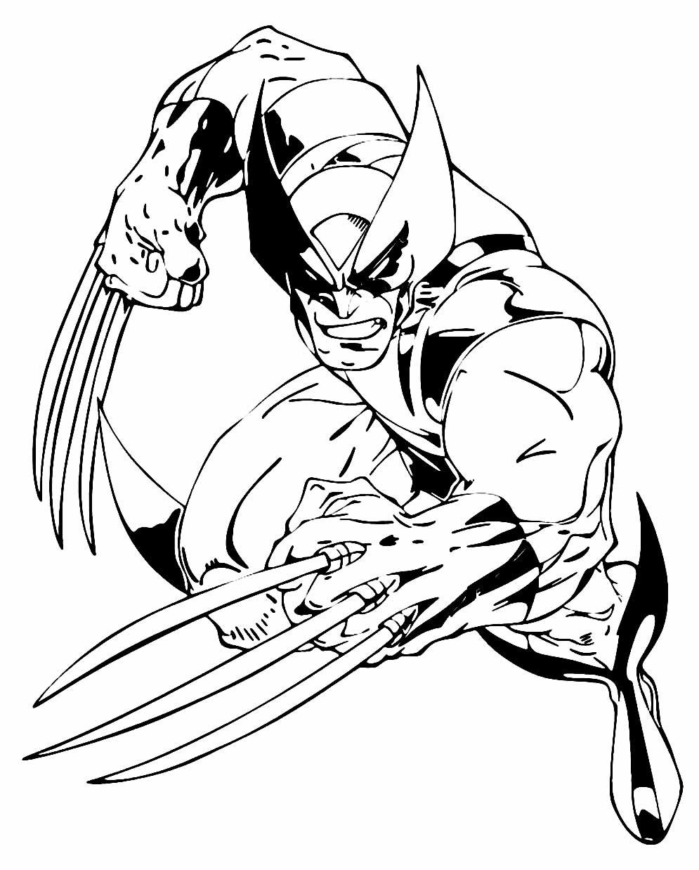Desenhos do Wolverine para Colorir e Imprimir