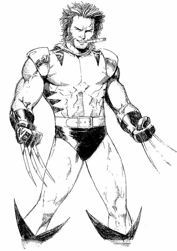 desenho para colorir de wolverine 9