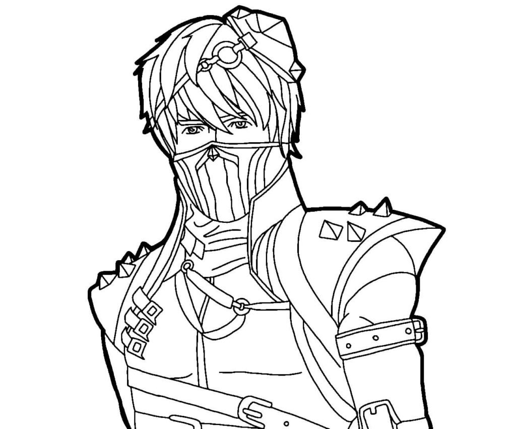 desenho para colorir free fire lindo