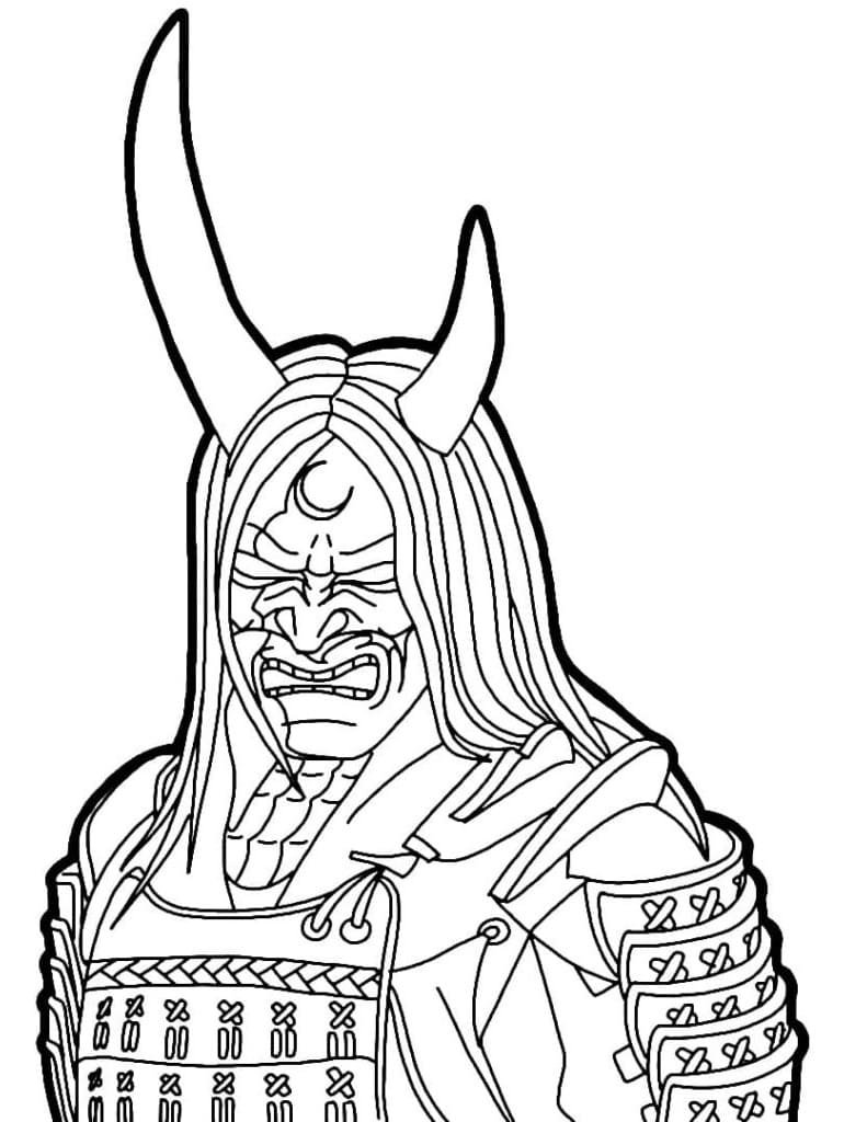 desenho para colorir free fire samurai zumbi
