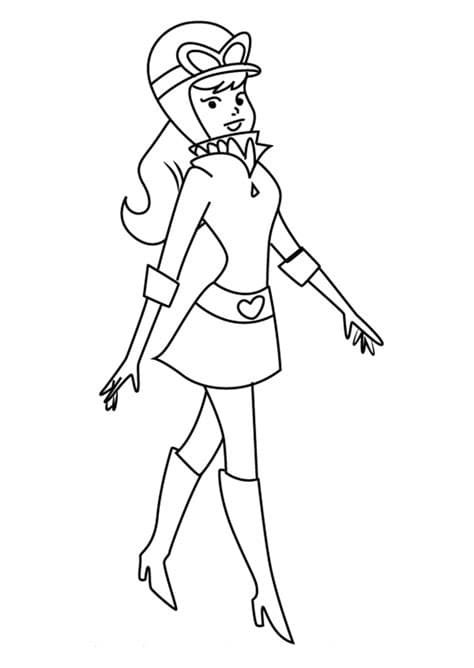 desenho penelope charmosa para colorir andando