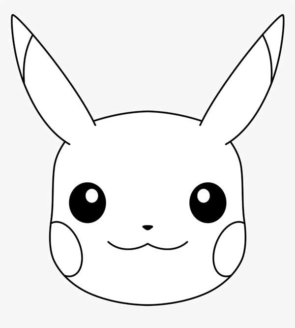 desenho pikachu de rosto