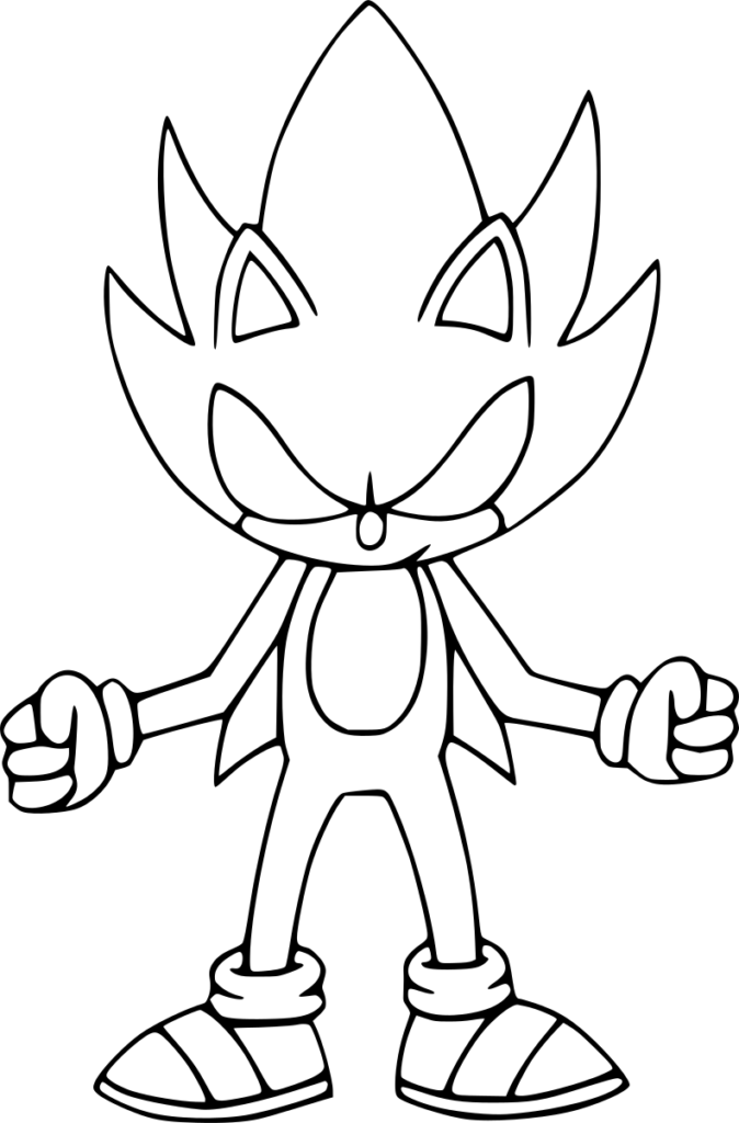 desenho sonic shadow simples