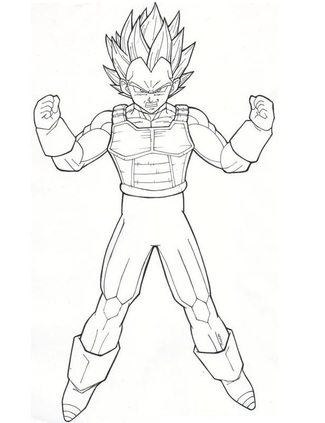 Para Colorir Vegeta UE Imprimir Grátis