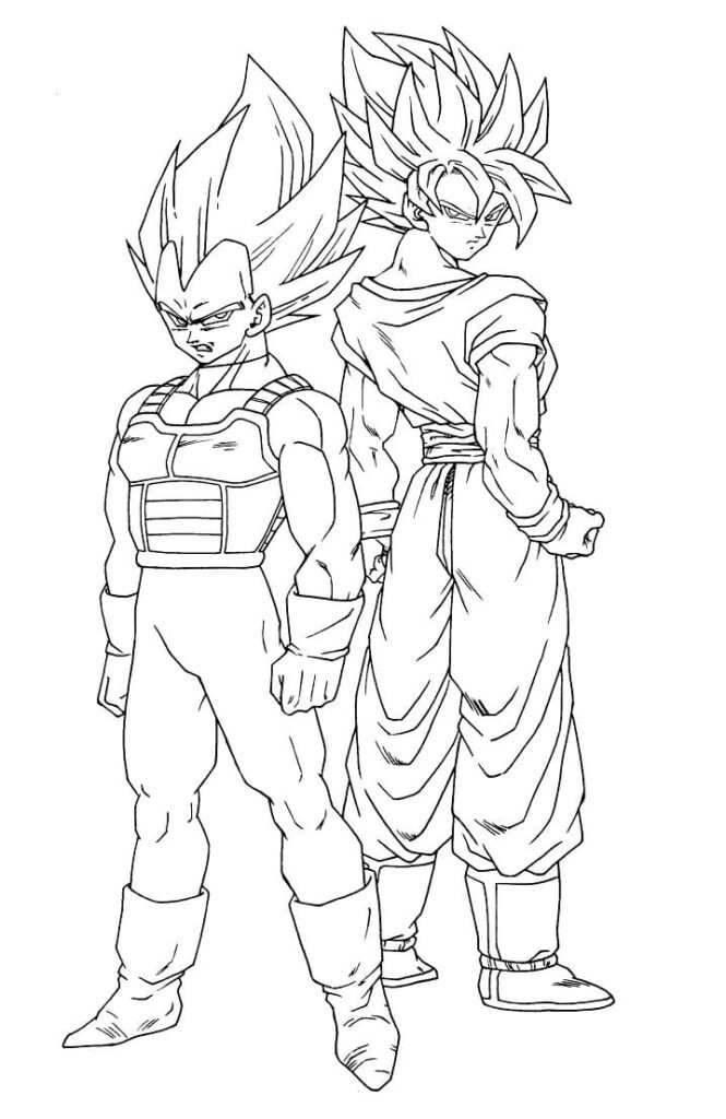 55+ Desenhos do Vegeta (DbZ) para Imprimir e Colorir