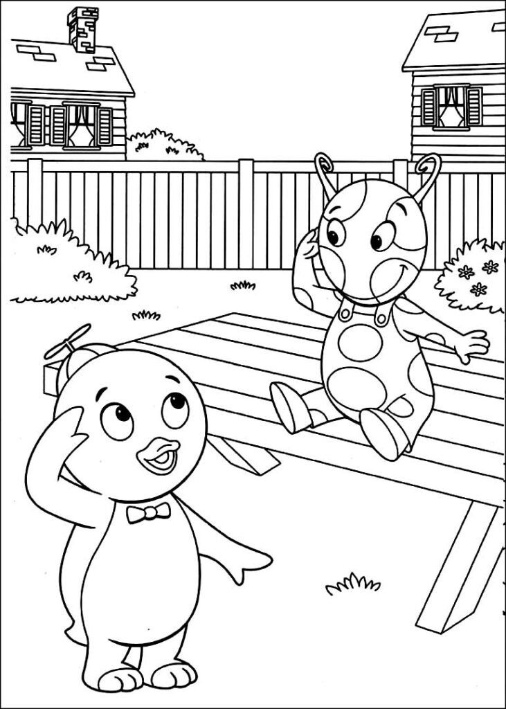 desenhos backyardigans para colorir brincadeira