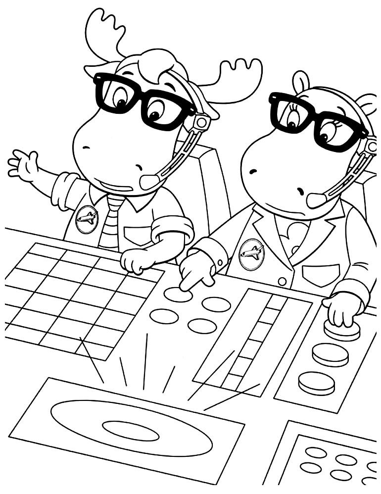 desenhos backyardigans para colorir cientistas