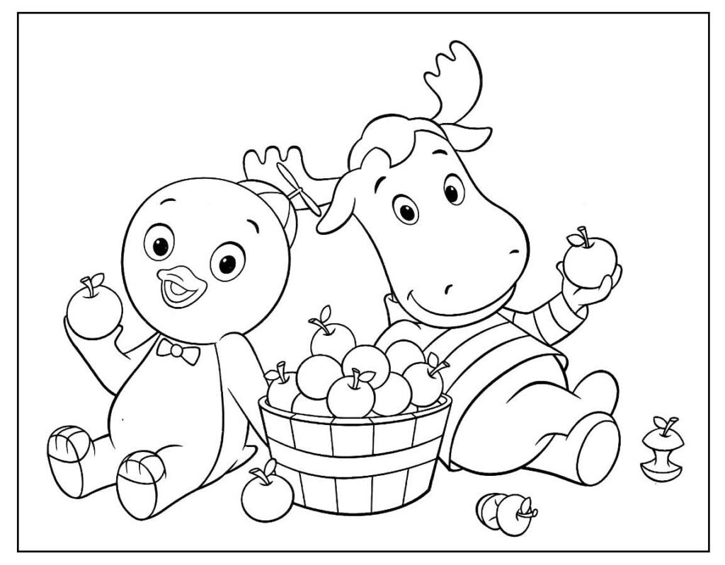 desenhos backyardigans para colorir comendo