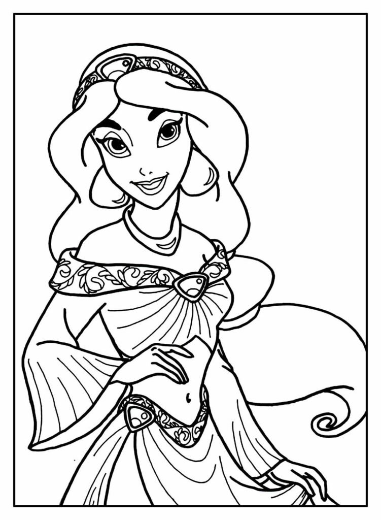 desenhos da jasmine para colorir 4