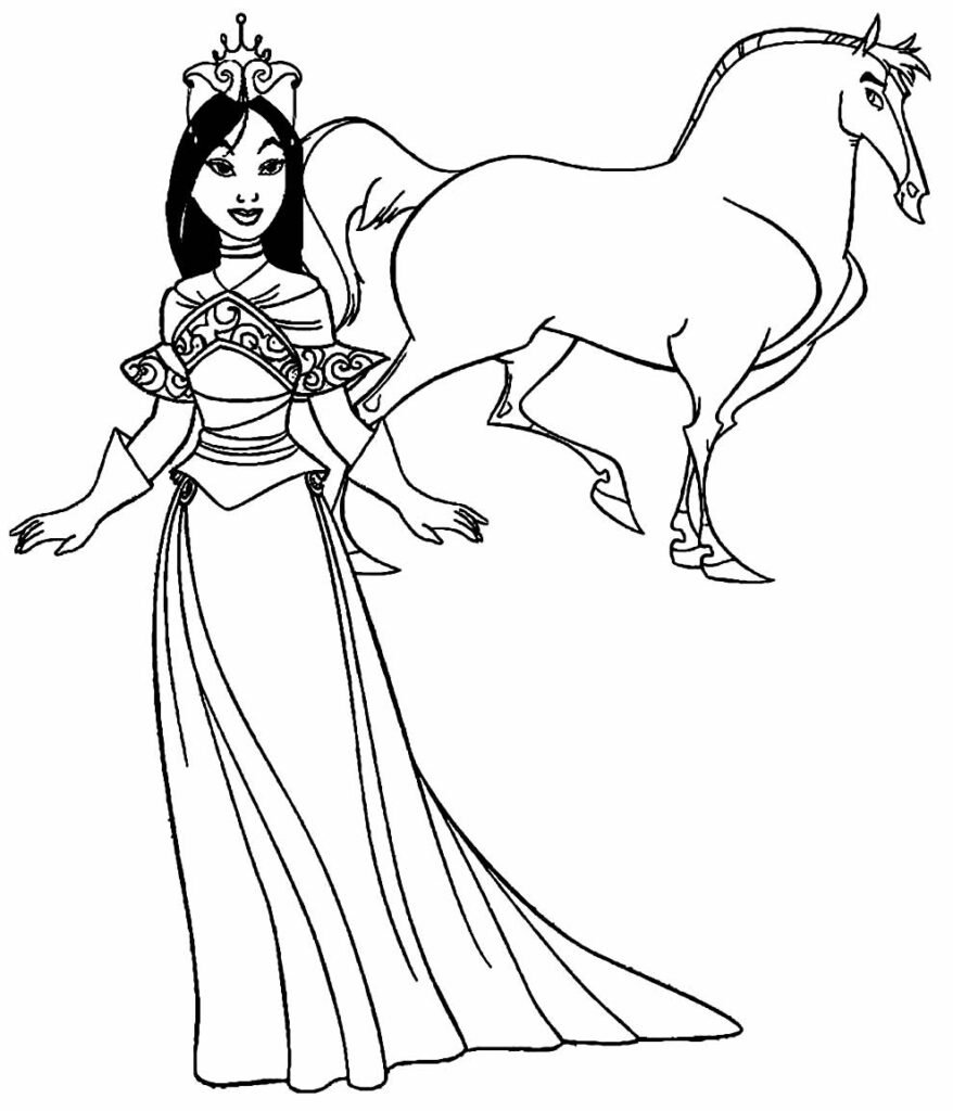 desenhos da mulan para colorir 1