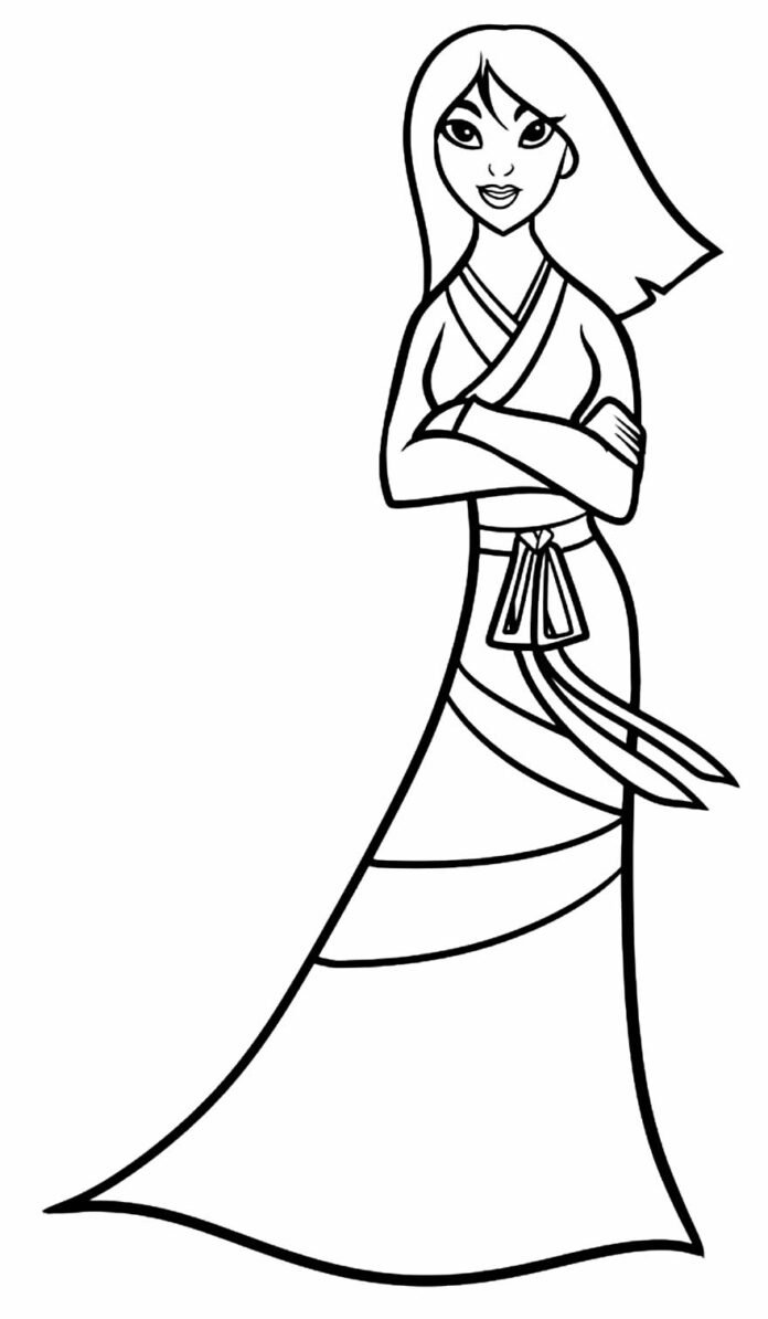Desenhos da Mulan para Colorir e Imprimir