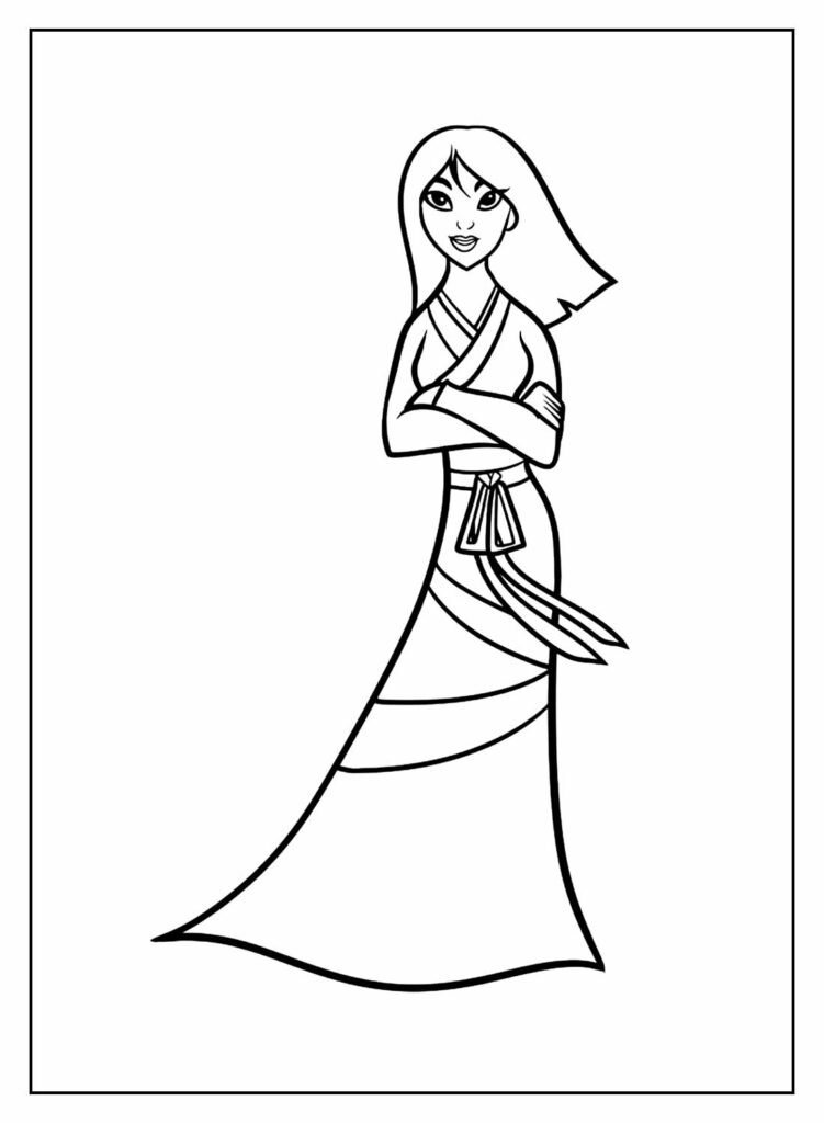desenhos da mulan para colorir 11