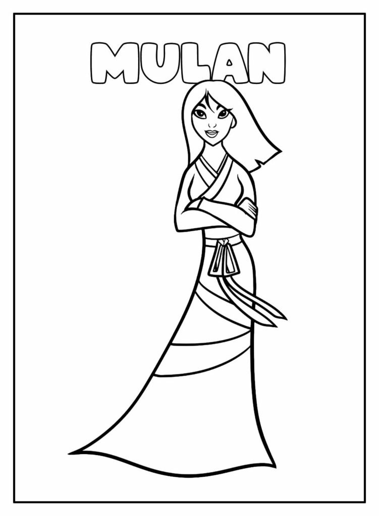 desenhos da mulan para colorir 12