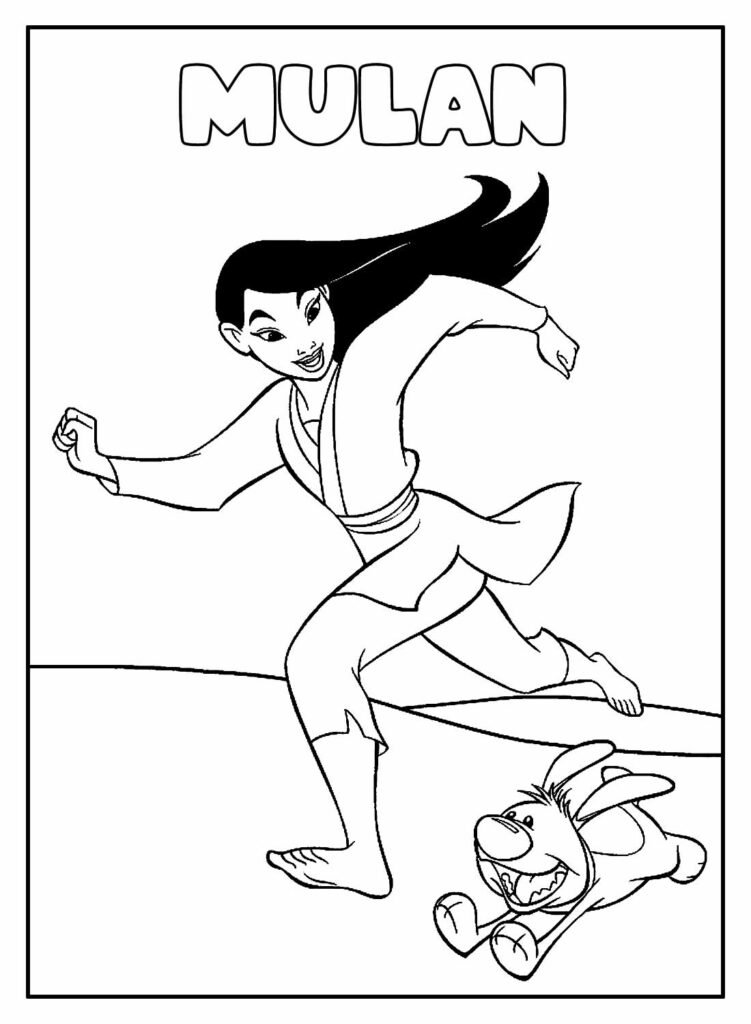desenhos da mulan para colorir 17