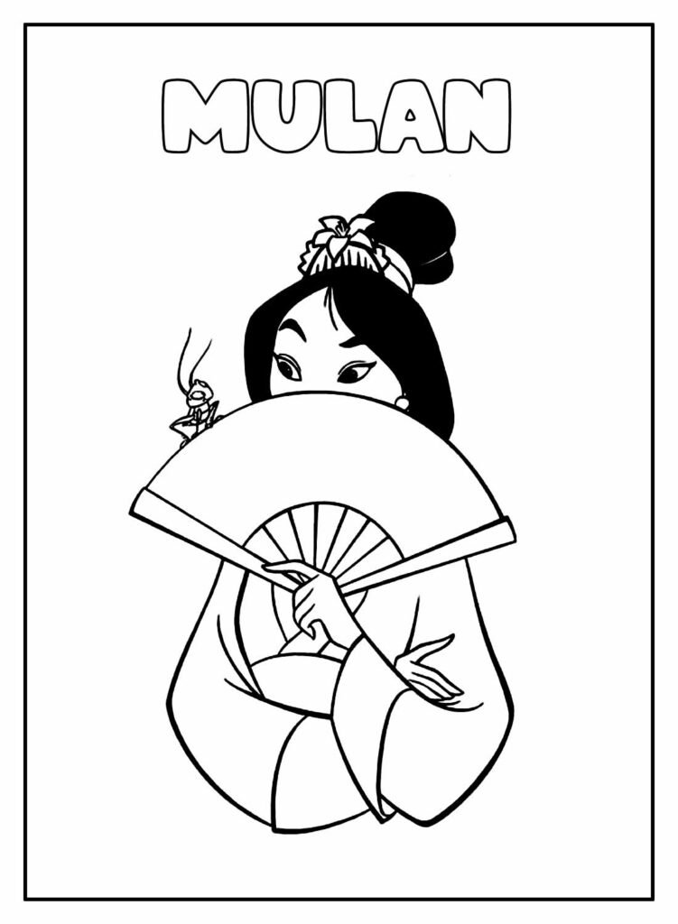 desenhos da mulan para colorir 21