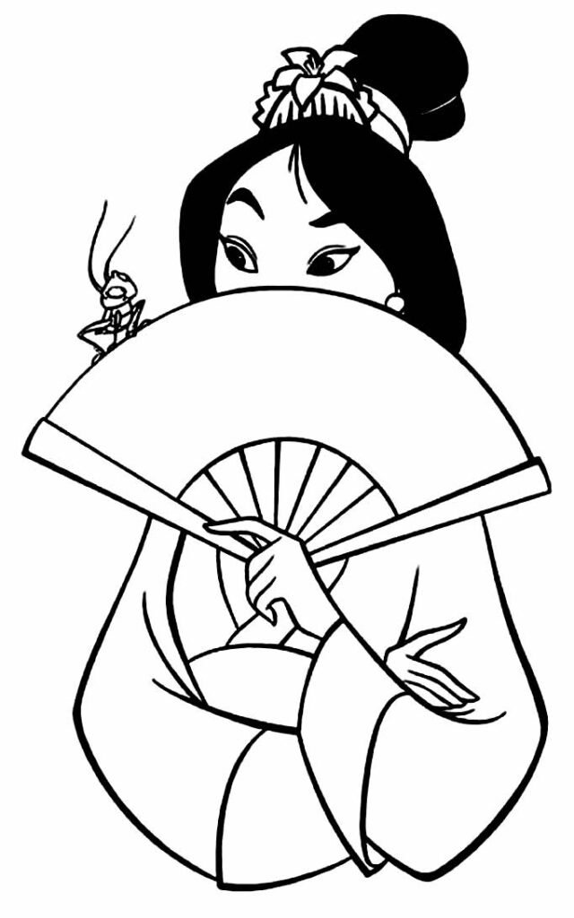 desenhos da mulan para colorir 22