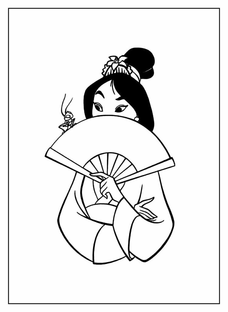 desenhos da mulan para colorir 23