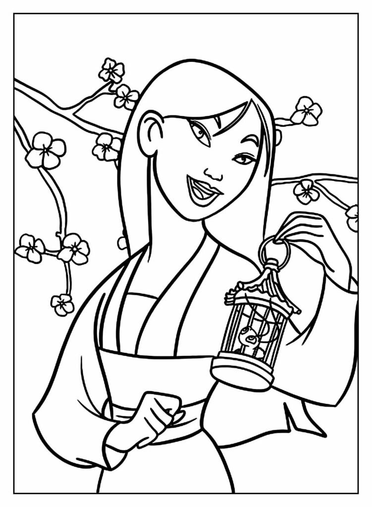 desenhos da mulan para colorir 24