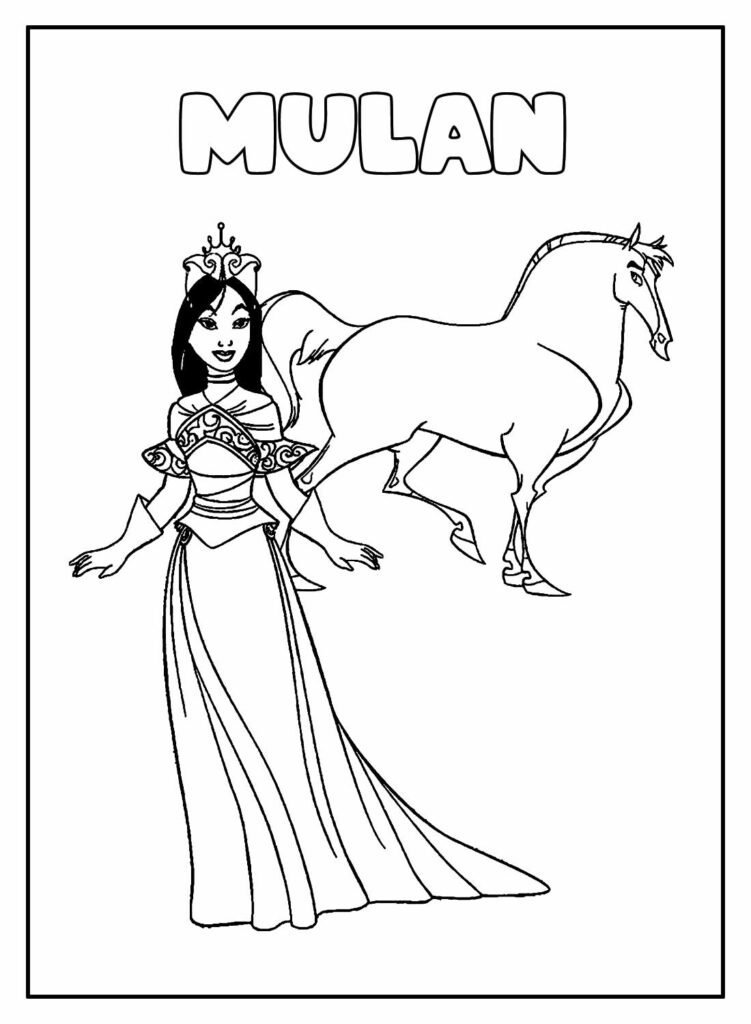 desenhos da mulan para colorir 3