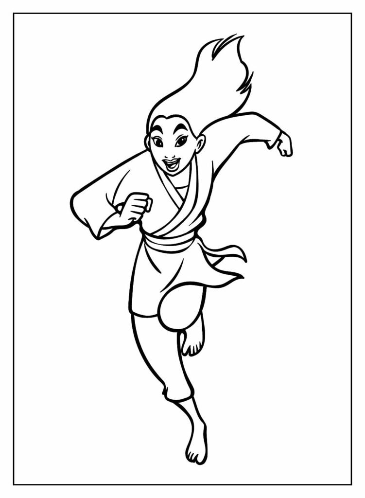 desenhos da mulan para colorir 8