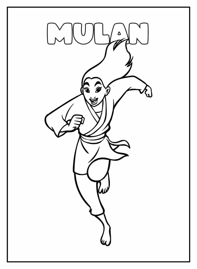 desenhos da mulan para colorir 9