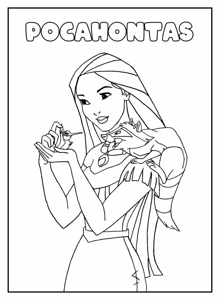 desenhos da pocahontas para colorir 10