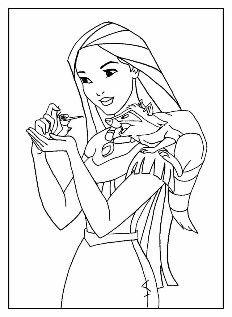 desenhos da pocahontas para colorir 11