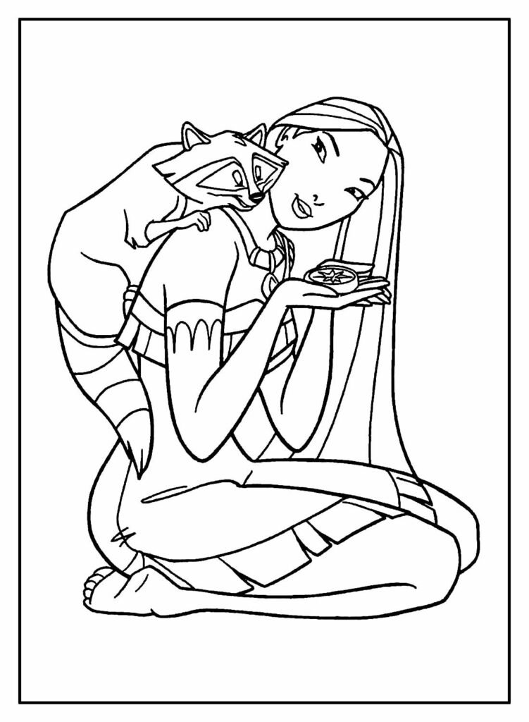 desenhos da pocahontas para colorir 14