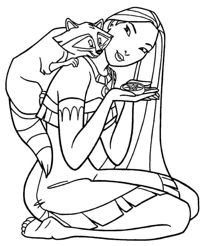 desenhos da pocahontas para colorir 15