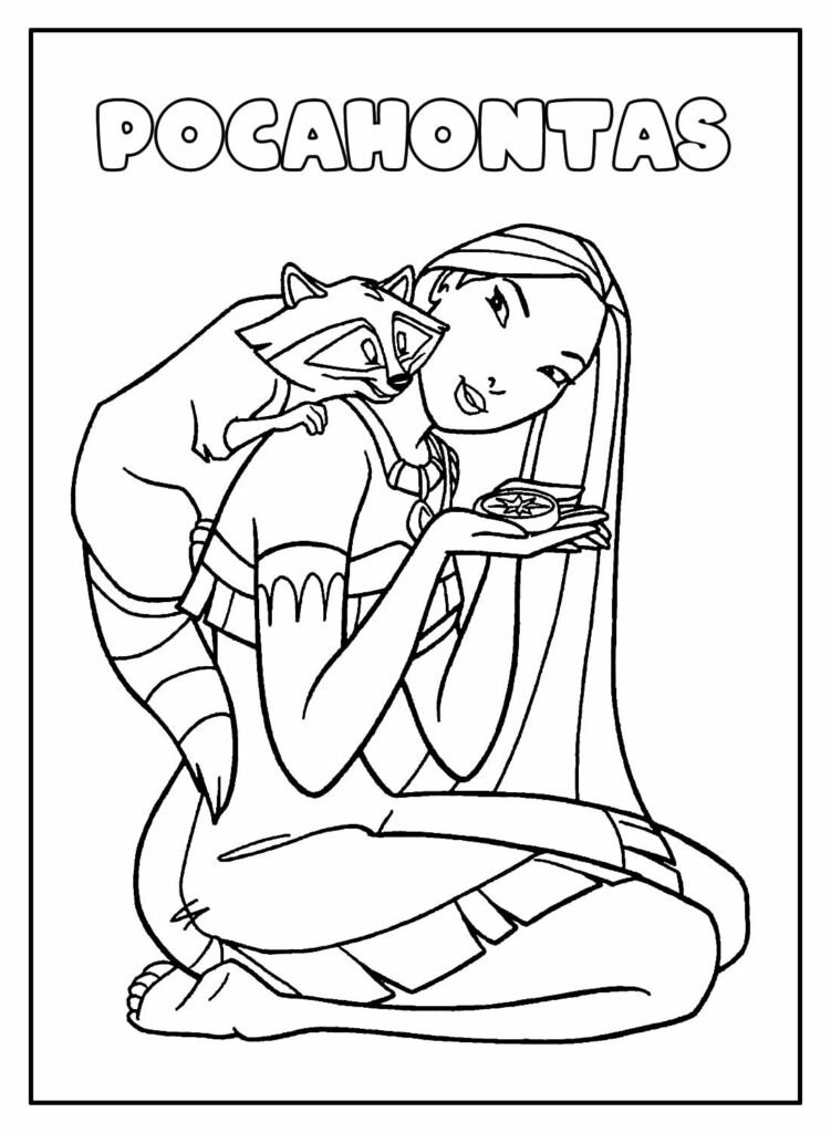 desenhos da pocahontas para colorir 16