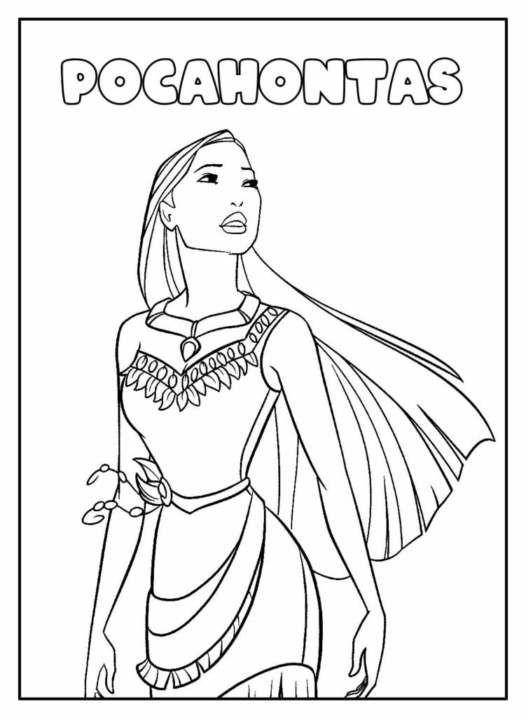 desenhos da pocahontas para colorir 18