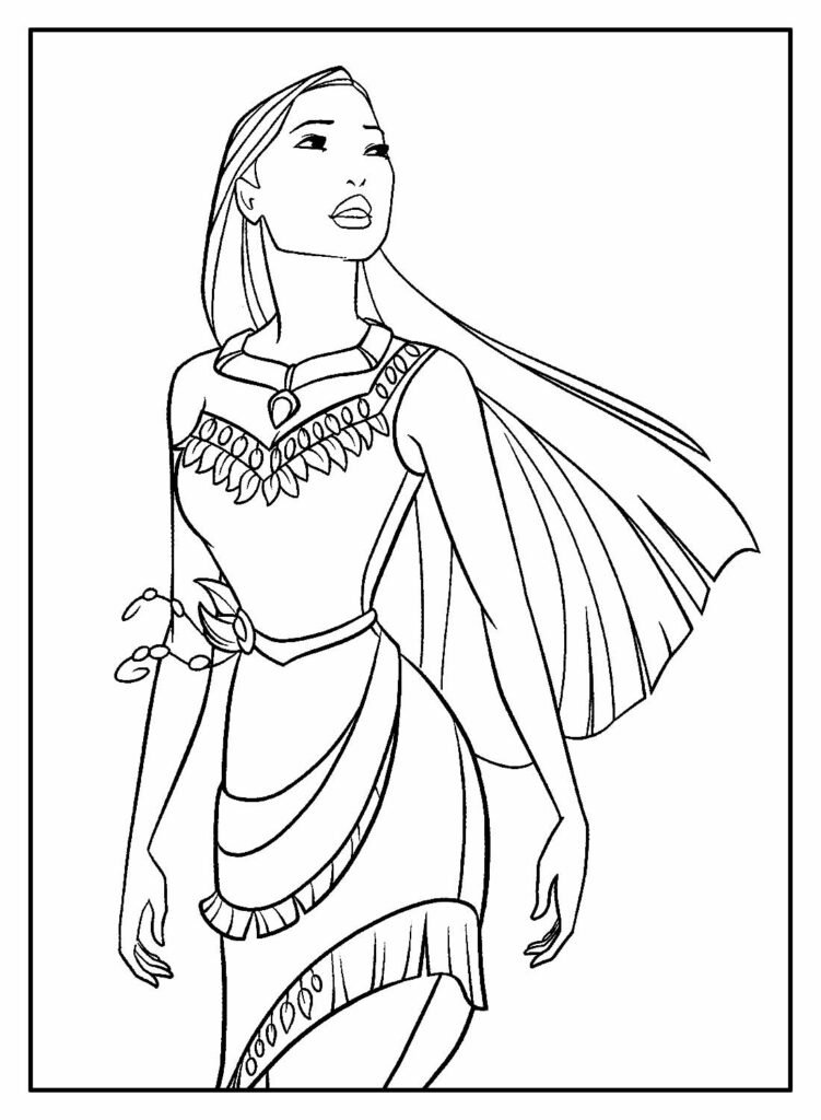 desenhos da pocahontas para colorir 19