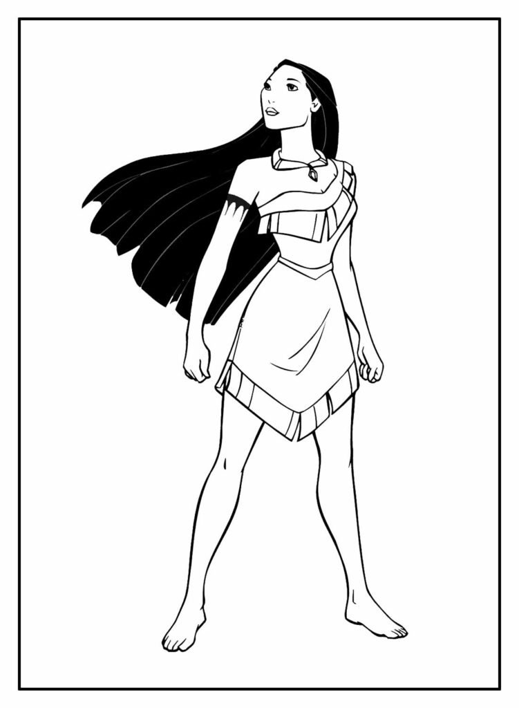desenhos da pocahontas para colorir 2