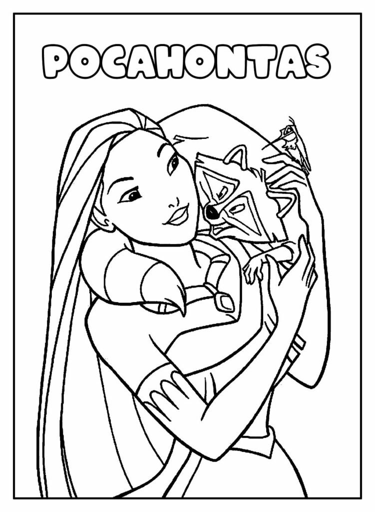 desenhos da pocahontas para colorir 24