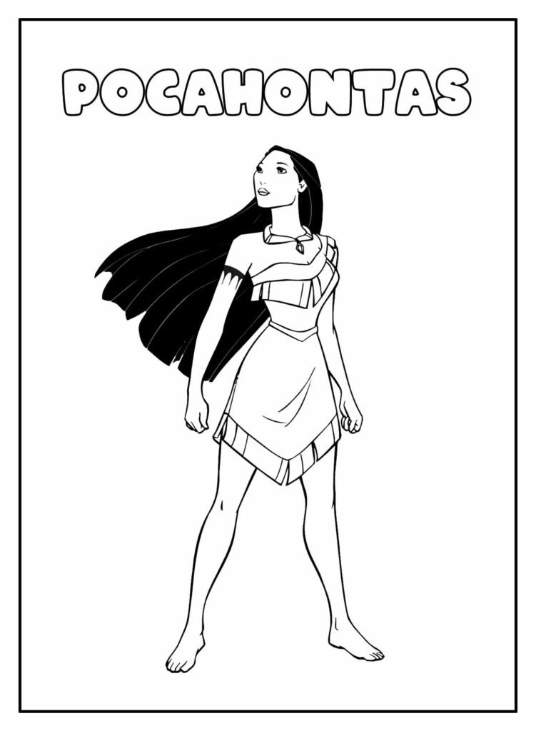 desenhos da pocahontas para colorir 3
