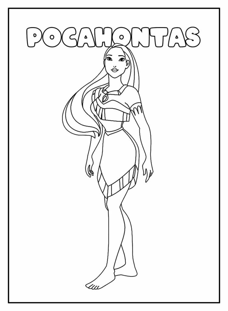 desenhos da pocahontas para colorir 5