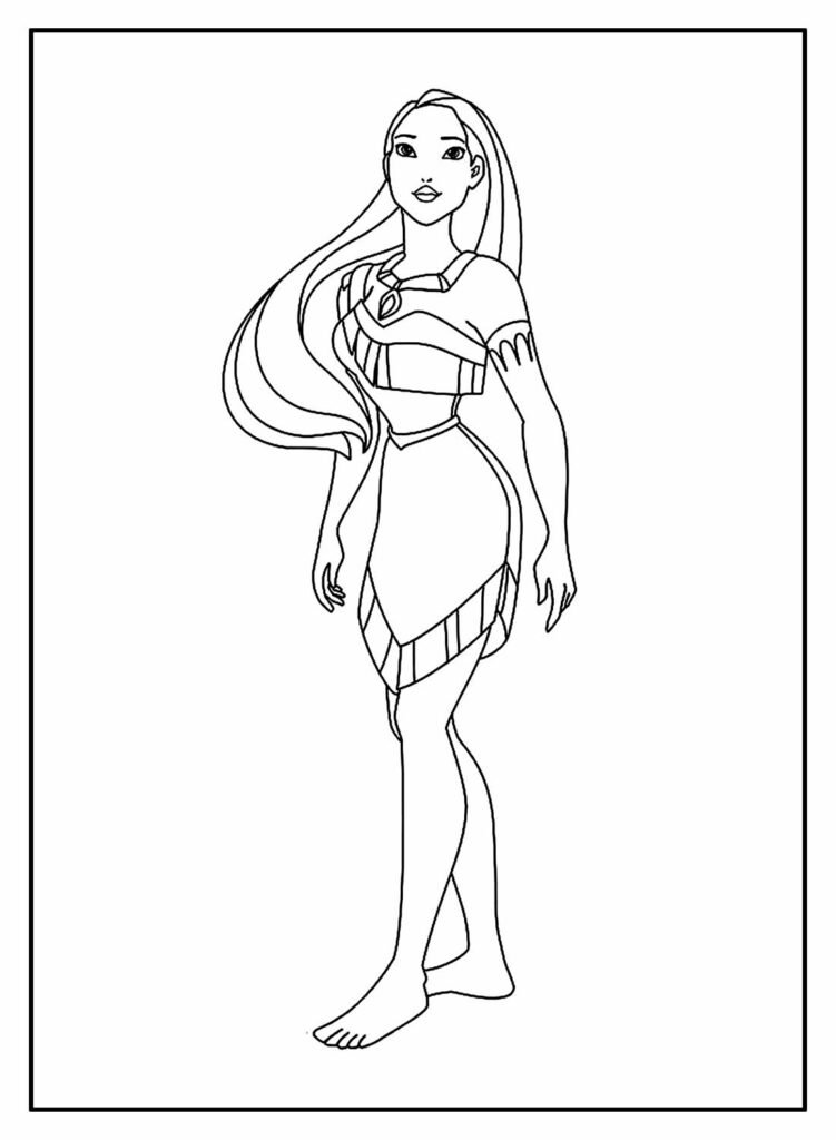 desenhos da pocahontas para colorir 6