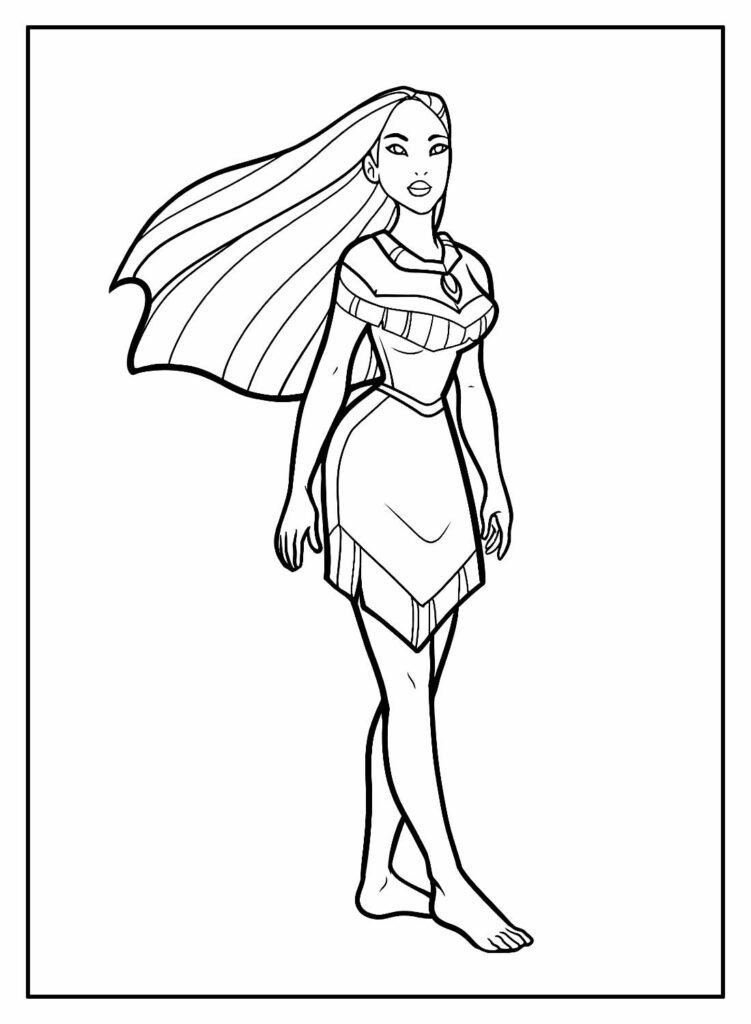 desenhos da pocahontas para colorir 7