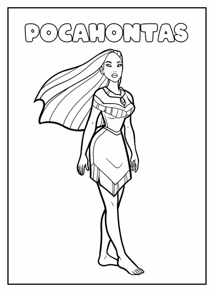desenhos da pocahontas para colorir 9