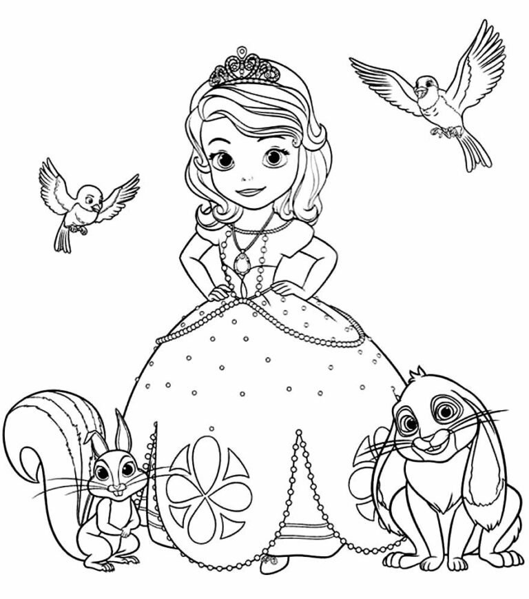 Desenhos da Princesa Sofia para Colorir e Imprimir - Aprender a Desenhar