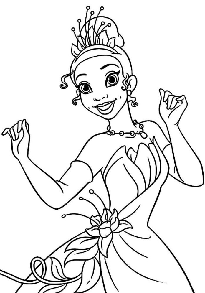 Desenhos da Tiana para Colorir e Imprimir
