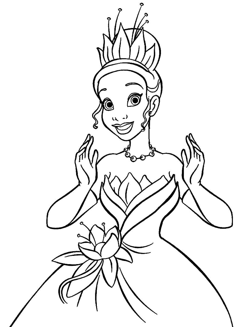 Desenhos da Tiana para Colorir e Imprimir