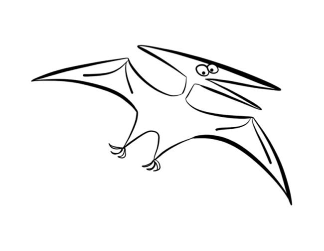 desenhos de Pterodactilo para pintar 1