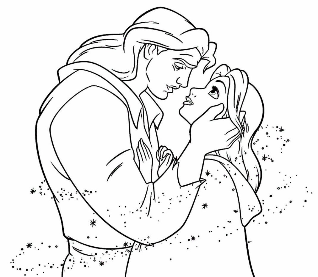 Desenhos da Bela e a Fera para Colorir e Imprimir